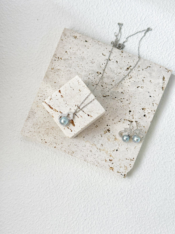 Sterling Silver Gourd - shaped Pearl Necklace: Exquisite and Adjustable