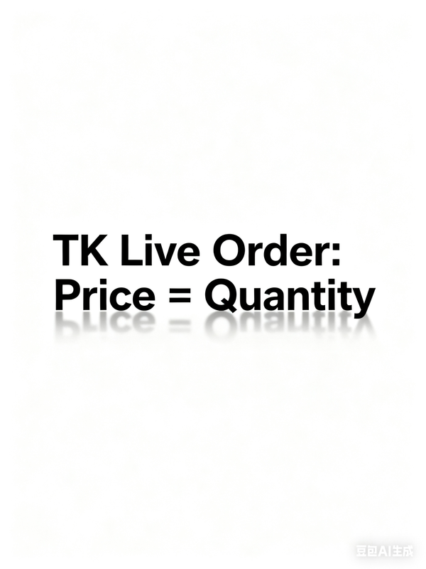 TK Live Order: Price = Quantity